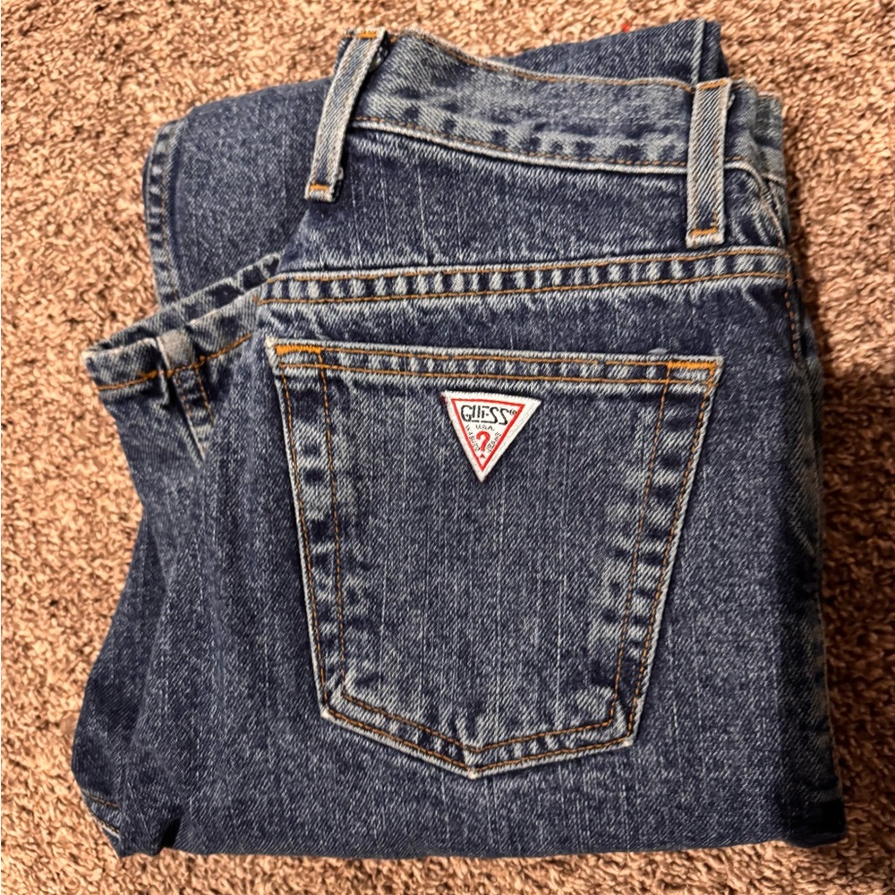 Women's Vintage Guess 90s Blue Denim Jeans. Classic, Excellent condition